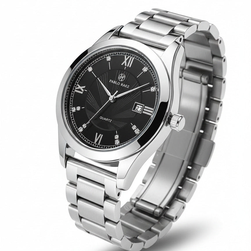 Henry Raez Silver Black 40mm