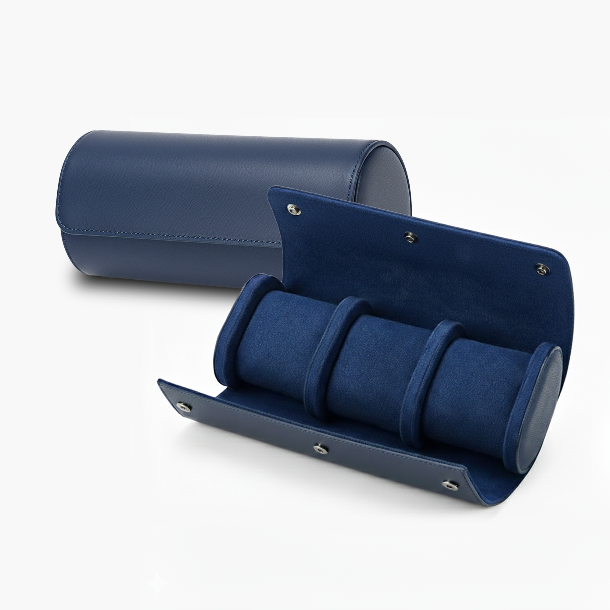 Case Premium em Couro Azul Marinho 3 Slots - Pablo Raez