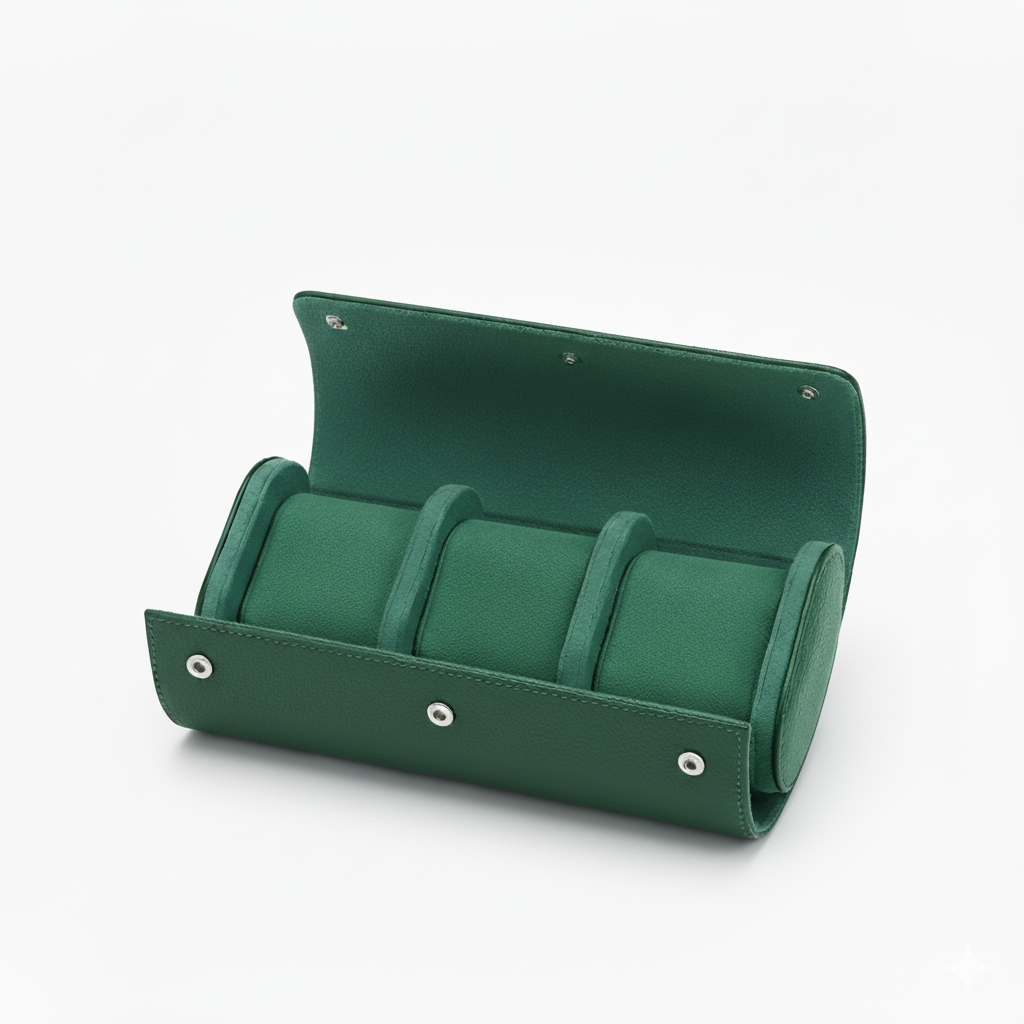 Case Premium em Couro Verde 3 Slots - Pablo Raez